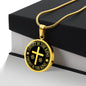 Christ is The King Mark 15:32 Necklace Circle Pendant Stainless Steel or 18k Gold 18-22"-Express Your Love Gifts