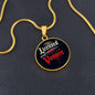 Licensed Vampire Phlebotomist Nurse Circle Necklace Stainless Steel or 18k Gold Circle Pendant 18-22"-Express Your Love Gifts