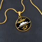 Burgh City of Champions Circle Necklace Stainless Steel or 18k Gold 18-22"-Express Your Love Gifts