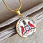 Virginia Prince George County Seal Circle Necklace Stainless Steel or 18k Gold Circle Pendant 18-22"-Express Your Love Gifts