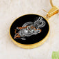 Tiger Dragon Yin Yang Circle Necklace Stainless Steel or 18k Gold Circle Pendant 18-22"-Express Your Love Gifts
