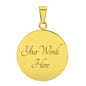 God's Timing Habakkuk 2:3 Circle Pendant Stainless Steel or 18k Gold 18-22"-Express Your Love Gifts