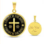 Christ is The King Mark 15:32 Necklace Circle Pendant Stainless Steel or 18k Gold 18-22"-Express Your Love Gifts