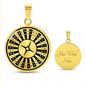 Roulette Circle Necklace Stainless Steel or 18k Gold 18-22-Express Your Love Gifts