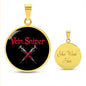 Vein Sniper Phlebotomist Circle Necklace Stainless Steel or 18k Gold Circle Pendant 18-22"-Express Your Love Gifts