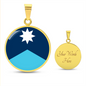 Custom Design Circle Keychain or Necklace - Upload Your Art or Request Design - 316L Stainless Steel - 18K Gold Plated - USA Made Personalized Gift-Express Your Love Gifts