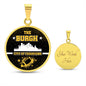 Burgh City of Champions Circle Necklace Stainless Steel or 18k Gold 18-22"-Express Your Love Gifts
