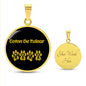 Coton De Tulear Mama Circle Necklace Stainless Steel or 18k Gold 18-22" Dog Owner Lover-Express Your Love Gifts