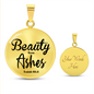 Beauty From Ashes Isaiah 61:3 Circle Necklace Stainless Steel or 18k Gold 18-22-Express Your Love Gifts