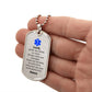 EMT Prayer Necklace Stainless Steel or 18k Gold Dog Tag 24" Chain-Express Your Love Gifts