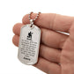 Firefighter 's Prayer Necklace Stainless Steel or 18k Gold Dog Tag 24" Chain-Express Your Love Gifts