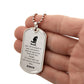 Police Officer's Prayer Necklace Stainless Steel or 18k Gold Dog Tag 24" Chain-Express Your Love Gifts