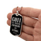 Psalm 46:10 God is Our Refuge and Strength Necklace Stainless Steel or 18k Gold Dog Tag 24" Chain-Express Your Love Gifts