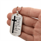 Juan 3:16 Spanish Necklace Stainless Steel or 18k Gold Dog Tag W 24"-Express Your Love Gifts