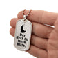 Lord is My Shephard Psalm 23 German Necklace Stainless Steel or 18k Gold Dog Tag 24" Chain-Express Your Love Gifts