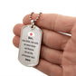 Krankenschwester Krankenpfleger Nurse Prayer Necklace Stainless Steel or 18k Gold Dog Tag 24" Chain-Express Your Love Gifts