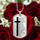 Everlasting Life John 3:16 Necklace Stainless Steel or 18k Gold Dog Tag W 24"-Express Your Love Gifts