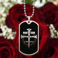 Man of God Cross Timothy Necklace Dog Tag Stainless Steel or 18k Gold w 24" Chain-Express Your Love Gifts