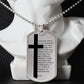 Lord's Prayer Italian Padre Nostro Necklace Dog Tag Stainless Steel or 18k Gold w 24" Chain-Express Your Love Gifts