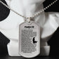 Psalm 23 German Necklace Dog Tag Stainless Steel or 18k Gold w 24" Chain-Express Your Love Gifts