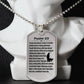Psalm 23 Polish Psalm Dawida Necklace Dog Tag Stainless Steel or 18k Gold w 24" Chain-Express Your Love Gifts