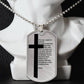 Lord's Prayer Russian Necklace Dog Tag Stainless Steel or 18k Gold w 24" Chain-Express Your Love Gifts