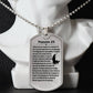 Psalm 23 French Psaume 23 Necklace Dog Tag Stainless Steel or 18k Gold w 24" Chain-Express Your Love Gifts