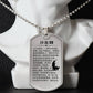 Psalm 23 Chinese Necklace Dog Tag Stainless Steel or 18k Gold w 24" Chain-Express Your Love Gifts