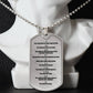Ten Commandments English Necklace Dog Tag Stainless Steel or 18k Gold w 24" Chain-Express Your Love Gifts