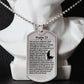 Psalm 23 English Necklace Dog Tag Stainless Steel or 18k Gold w 24" Chain-Express Your Love Gifts