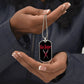 Vein Sniper Phlebotomist Necklace Stainless Steel or 18k Gold Dog Tag 24"-Express Your Love Gifts