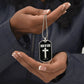 Man of God 1 Timothy 6 Necklace Dog Tag Stainless Steel or 18k Gold w 24" Chain-Express Your Love Gifts