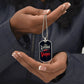 Licensed Vampire Phlebotomist Nurse Necklace Stainless Steel or 18k Gold Dog Tag 24"-Express Your Love Gifts