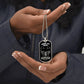 Psalm 91 Refuge Under His Wings Necklace Dog Tag Stainless Steel or 18k Gold w 24" Chain-Express Your Love Gifts