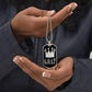 GOAT Greatest of All Time Necklace Dog Tag Stainless Steel or 18k Gold w 24"Chain-Express Your Love Gifts