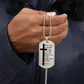 Juan 3:16 Spanish Necklace Stainless Steel or 18k Gold Dog Tag W 24"-Express Your Love Gifts