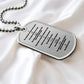 Ten Commandments English Necklace Dog Tag Stainless Steel or 18k Gold w 24" Chain-Express Your Love Gifts