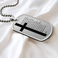 Lord's Prayer Italian Padre Nostro Necklace Dog Tag Stainless Steel or 18k Gold w 24" Chain-Express Your Love Gifts