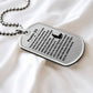 Psalm 23 Polish Psalm Dawida Necklace Dog Tag Stainless Steel or 18k Gold w 24" Chain-Express Your Love Gifts