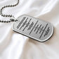 Ten Commandments German 10 Gebote Halskette Necklace Dog Tag Stainless Steel or 18k Gold w 24" Chain-Express Your Love Gifts