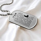 Psalm 23 Chinese Necklace Dog Tag Stainless Steel or 18k Gold w 24" Chain-Express Your Love Gifts