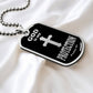 God is My Protection Psalm 91 Necklace Dog Tag Stainless Steel or 18k Gold w 24" Chain-Express Your Love Gifts