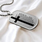 Lord's Prayer German Vater Unser Necklace Dog Tag Stainless Steel or 18k Gold w 24" Chain-Express Your Love Gifts