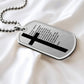 Lord's Prayer Russian Necklace Dog Tag Stainless Steel or 18k Gold w 24" Chain-Express Your Love Gifts