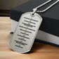 Ten Commandments English Necklace Dog Tag Stainless Steel or 18k Gold w 24" Chain-Express Your Love Gifts