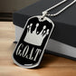 GOAT Greatest of All Time Necklace Dog Tag Stainless Steel or 18k Gold w 24"Chain-Express Your Love Gifts