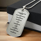 Ten Commandments Russian Necklace Dog Tag Stainless Steel or 18k Gold w 24" Chain-Express Your Love Gifts