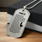 Psalm 23 German Necklace Dog Tag Stainless Steel or 18k Gold w 24" Chain-Express Your Love Gifts