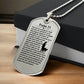 Psalm 23 English Necklace Dog Tag Stainless Steel or 18k Gold w 24" Chain-Express Your Love Gifts