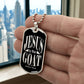 Jesus is the GOAT Matthew 28:18 Necklace Dog Tag Stainless Steel or 18k Gold w 24" Chain-Express Your Love Gifts